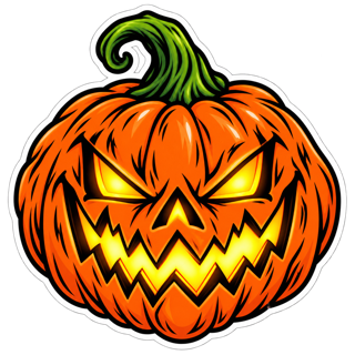 Jack-o’-lantern sticker