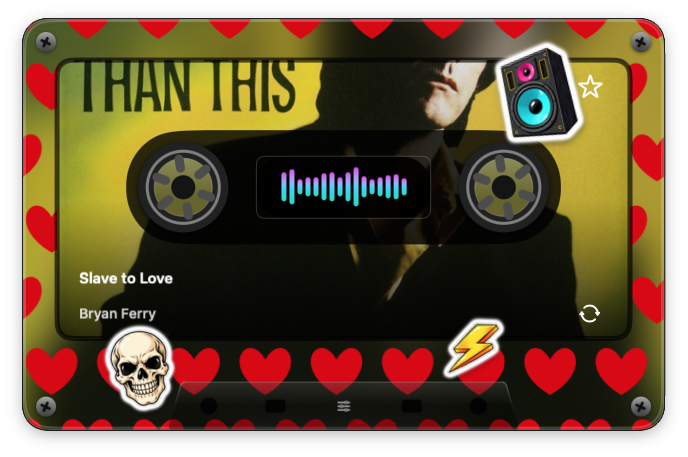 Cassette Thang — Hearts and stickers